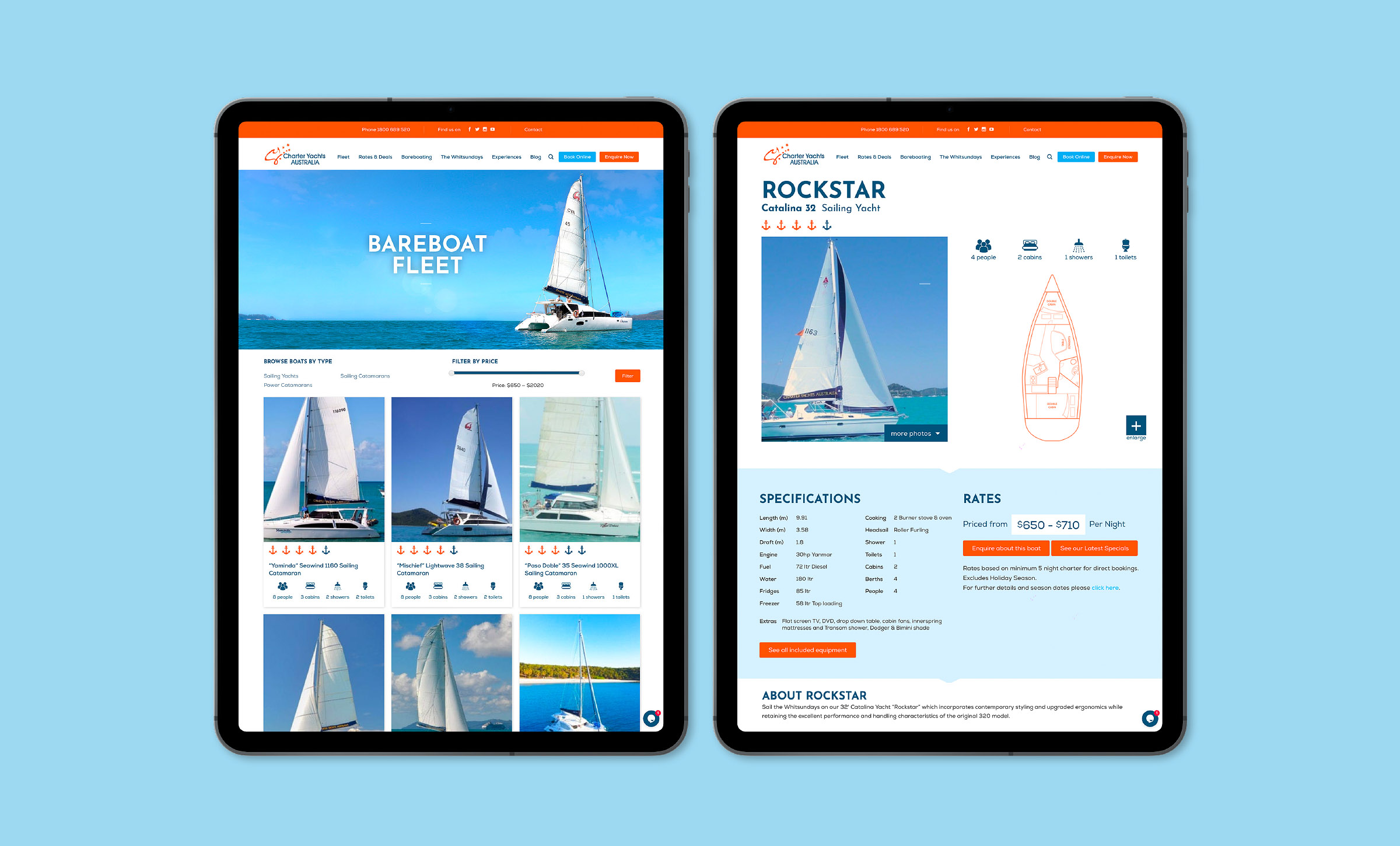 Charter Yachts Australia Website Development Charter Yachts Australia Website Development
