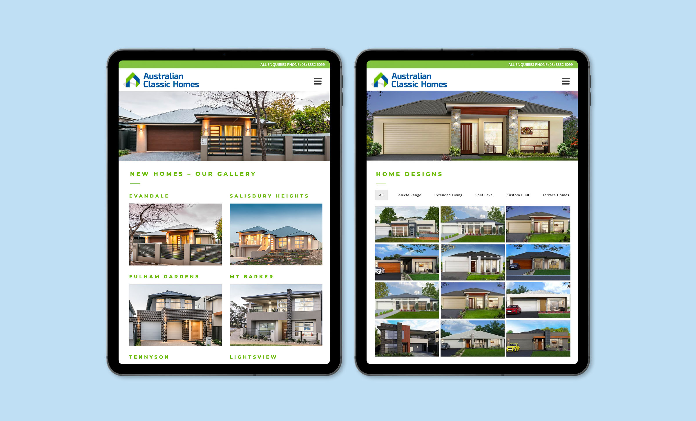 Australian Classic Homes Website Redevelopment