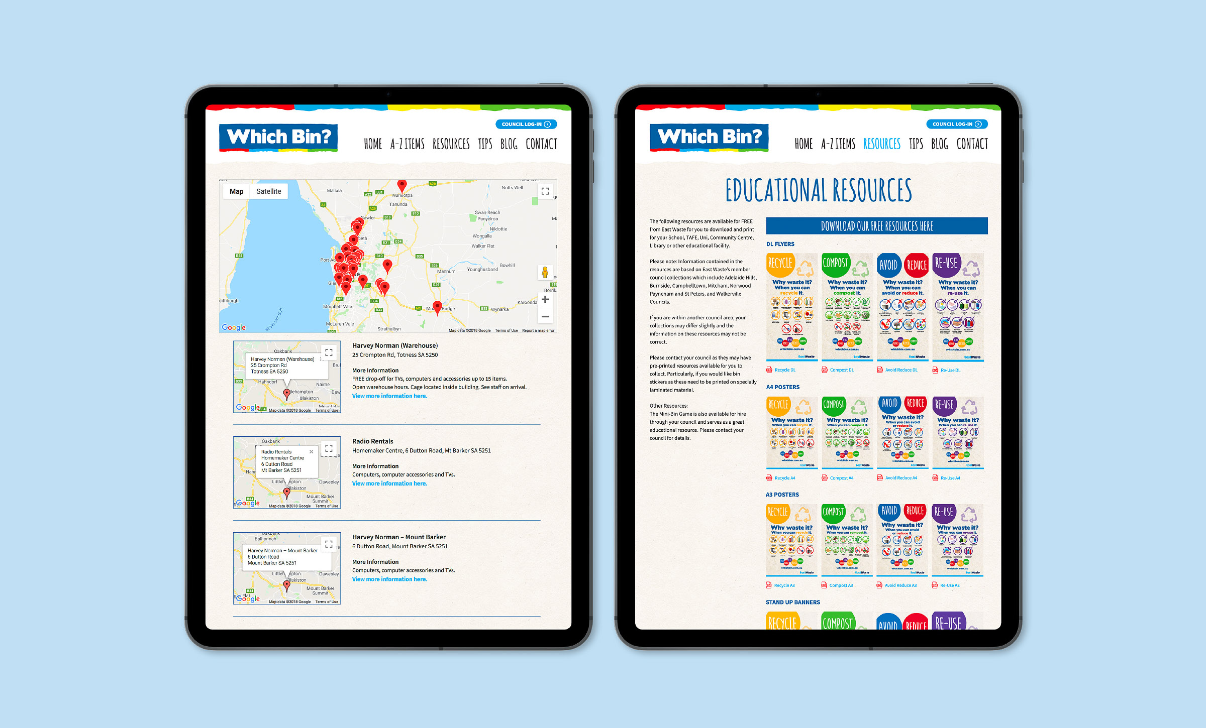 East Waste Which Bin Website Development East Waste Which Bin Website Development