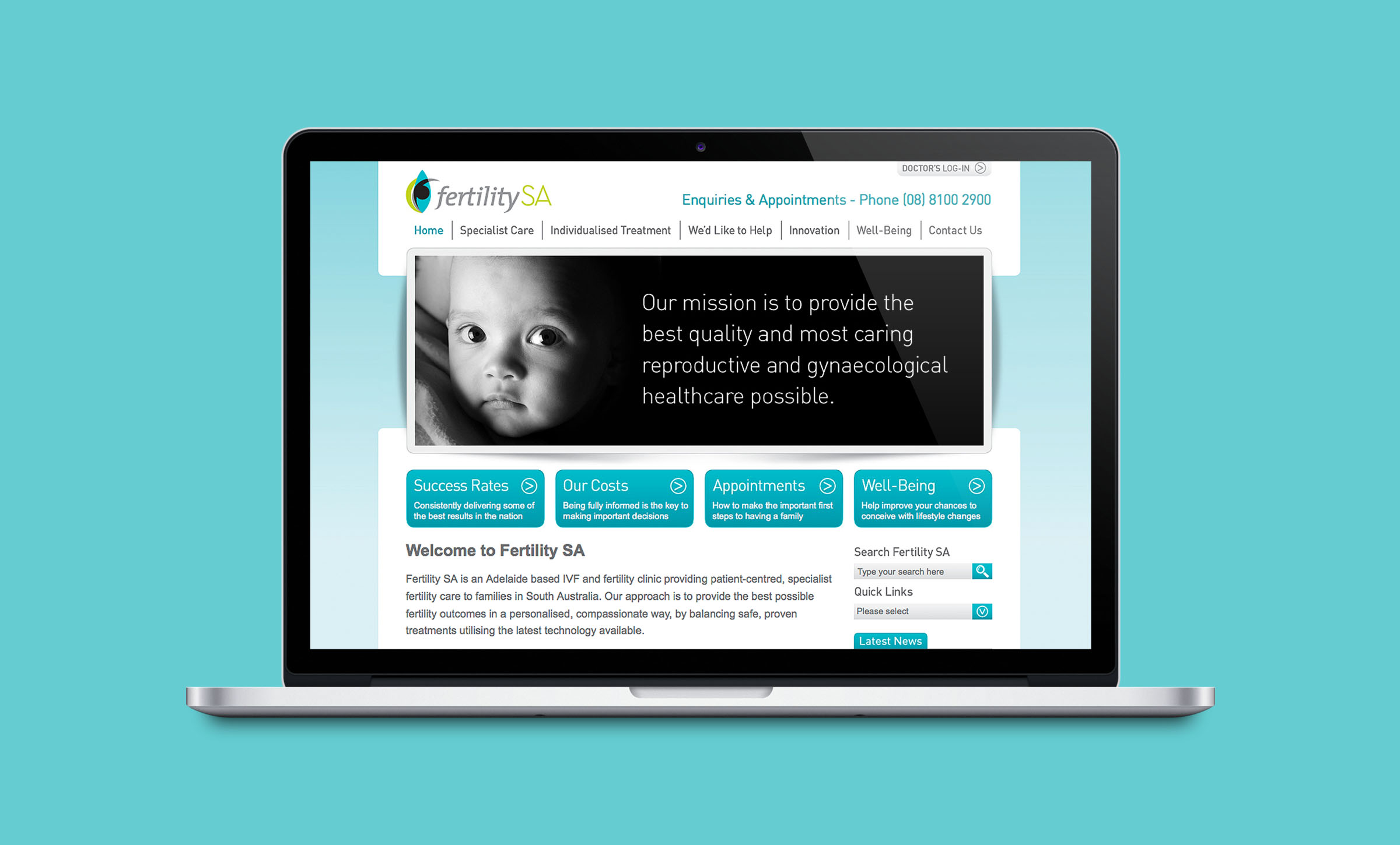 Fertility SA Website Redevelopment