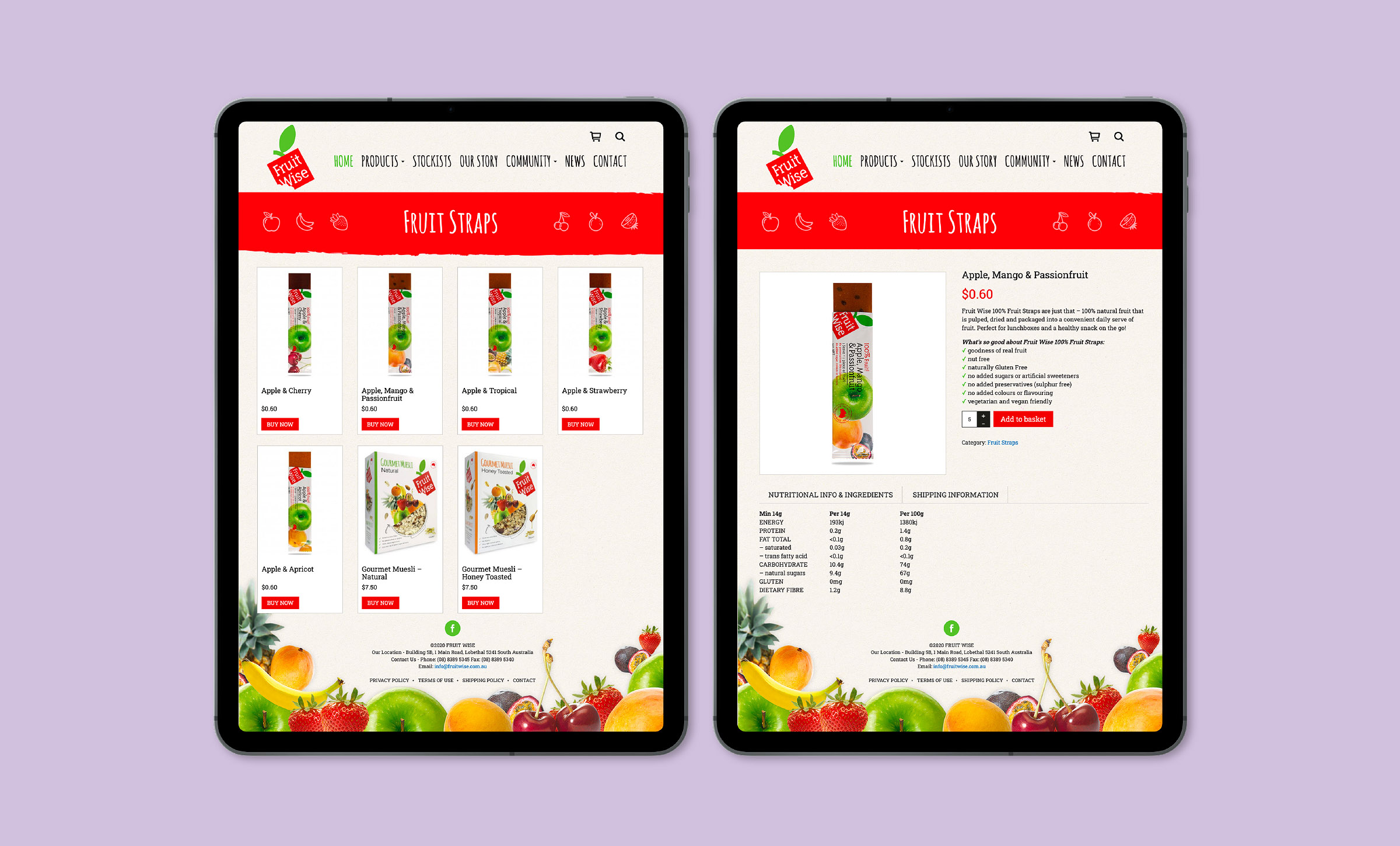 Fruit Wise Website Redevelopment Fruit Wise Website Redevelopment