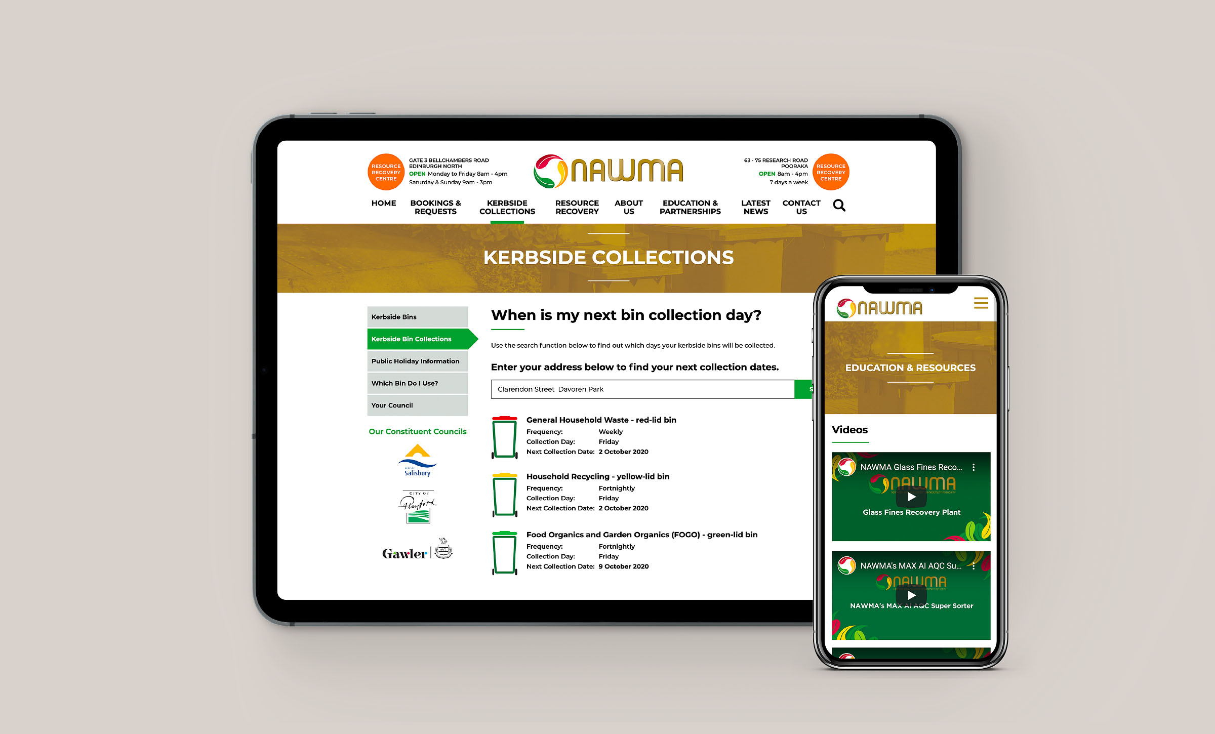 NAWMA Website Redevelopment NAWMA Website Redevelopment