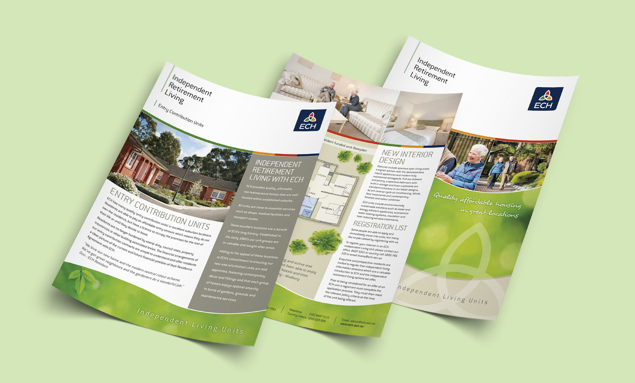 ECH Corporate Branding ILU Fact Sheets ECH Independent Retirement Living Branding
